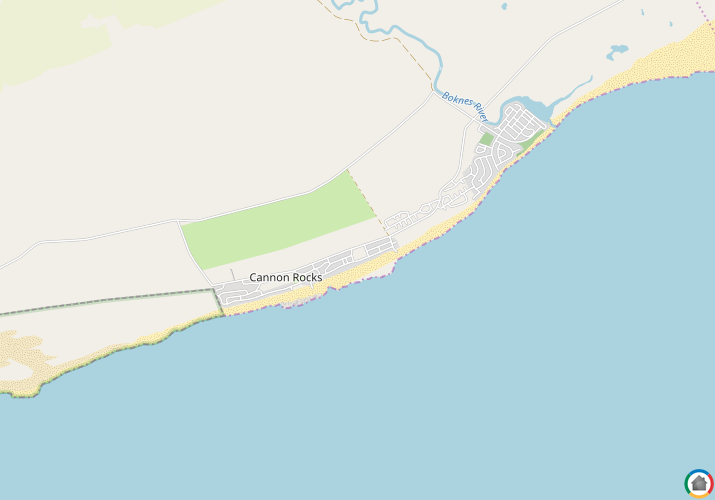 Map location of Cannon Rocks